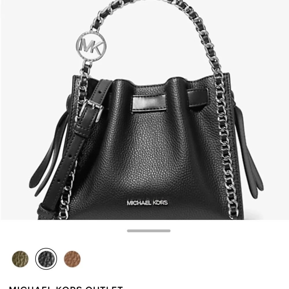 Michael Kors Black Bag with Silver Chain - Picture 7 of 7